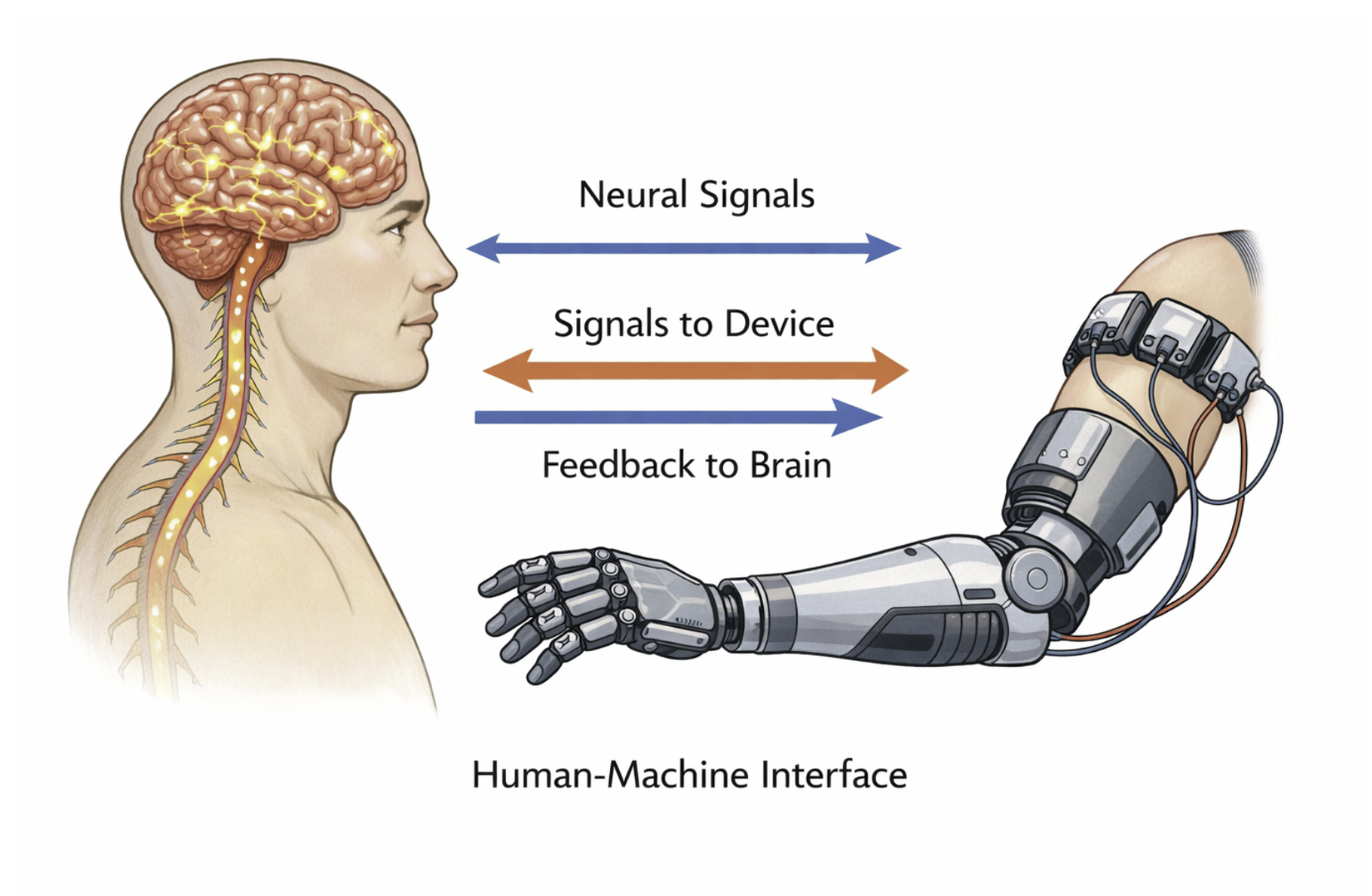 Interaction between biological systems and engineered systems through neural interfaces
