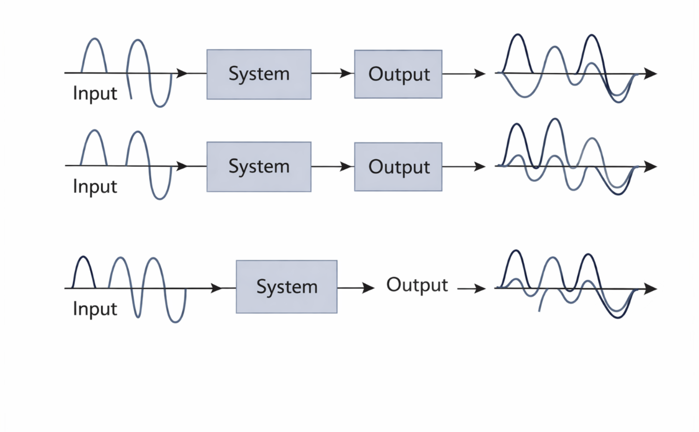 Illustration of additivity in system responses
